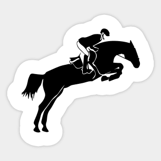 English Riding Hunter Jumper Girl Riding Horse' Sticker